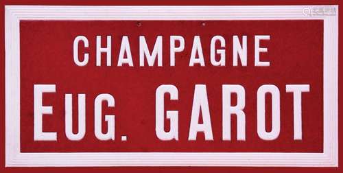 Champagne Eug.Garot rouge    Carton Publicitaire  / Vintage ...