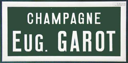 Champagne Eug.GAROT verte    Carton Publicitaire  / Vintage ...