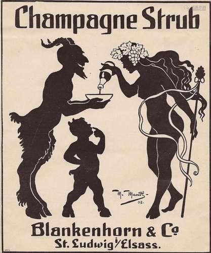 Champagne Strub Blankenhorn & CoMRC      Affiche entoilé...