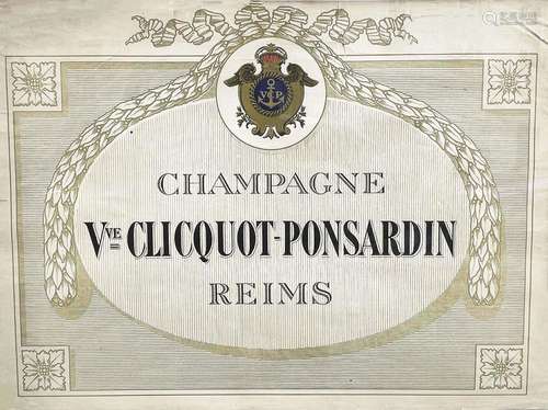 Champagne Veuve Cliquot Ponsardin    Carton Publicitaire Enc...