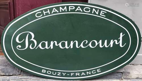 Champagne Barancourt Plaque Emaillée    Plaque Emmaillée /Vi...