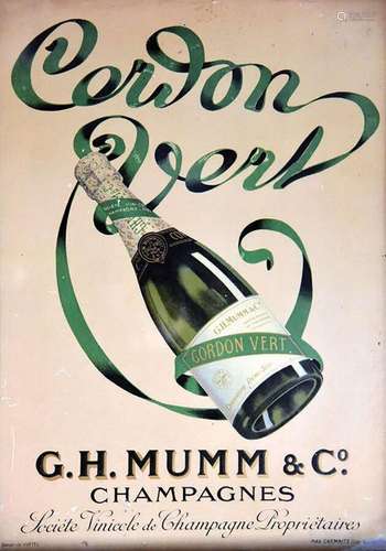 Champagne G. H. Mumm Cordon Vert EncadréMax Cremnitz  Clichy...