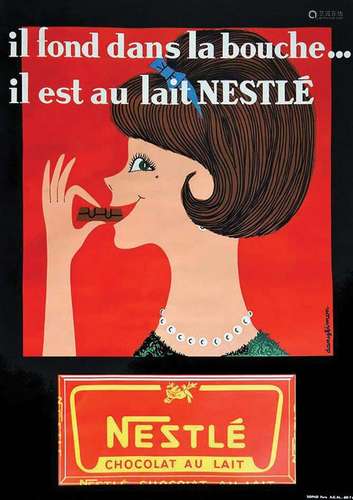 Nestlé Chocolat Il fond dans la bouche, il est au lait Nestl...