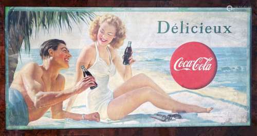 Coca Cola DélicieuxLitho in USA    Affiche Encadrée  / Vinta...