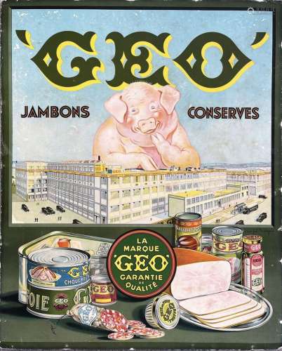 GEO La Marque Garantie de Qualité    Carton Publicitaire  / ...