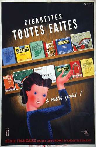 Cigarettes toutes faites à votre goût!Ecé  Paris  1  Affiche...