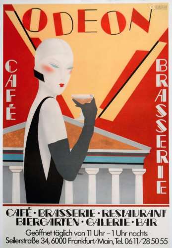 Odeon Café Restaurant Brasserie Galerie Bar      Affiche ent...