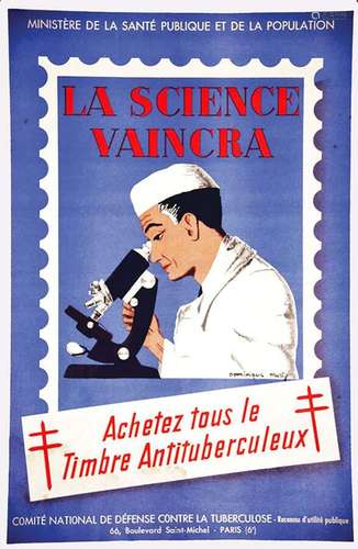 La Science VaincraGoossens  Paris - Lille    Affiche entoilé...