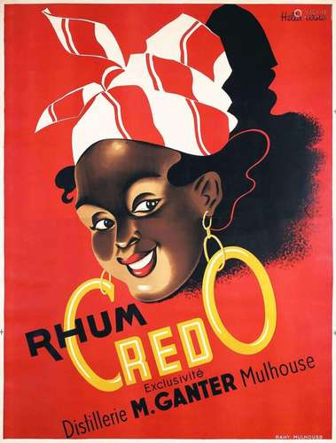 Rhum Credo M. Ganter Très RareBahy  Mulhouse    Affiche ento...