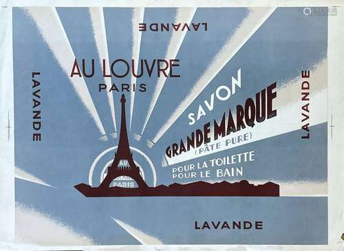 Savon Grande Marque Au Louvre Paris - Lavande      Affiche e...