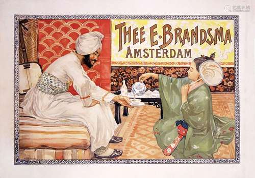 Thee E Brandsam. AmsterdamNkout  Den Haag    Affiche entoilé...