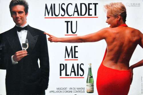 Muscadet Tu Me Plais Vin NantaisRSCG OUEST    1  Affiche  No...