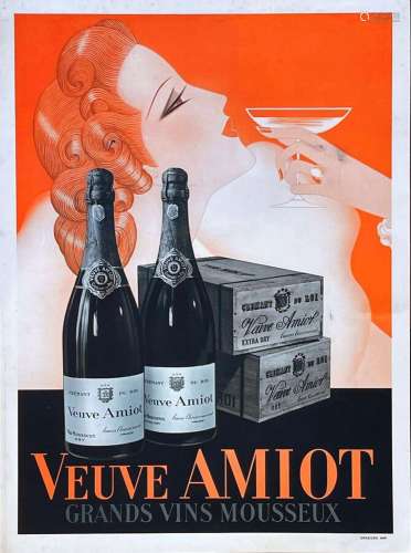 Veuve Amiot Grands vins mousseuxDraeger    1  Affiche  Non-E...