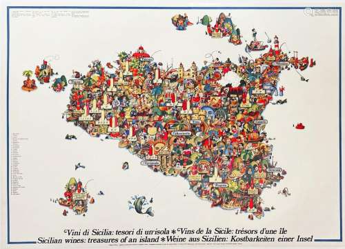 Vini di Sicilia Carte des VinsArti Grafiche Siciliane  Paler...