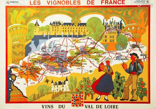 Vins du Val de Loire Carte IllustréeEuro Publi Marcel Puget ...