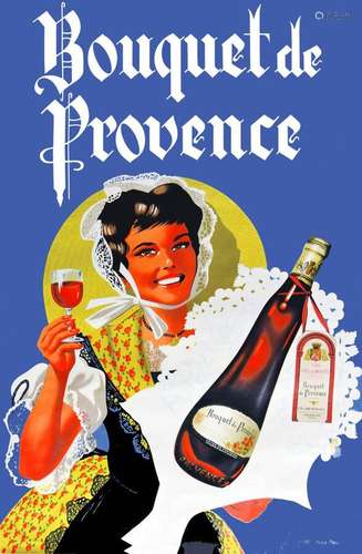 Bouquet de ProvenceDe La Vasselais  Paris    Affiche entoilé...