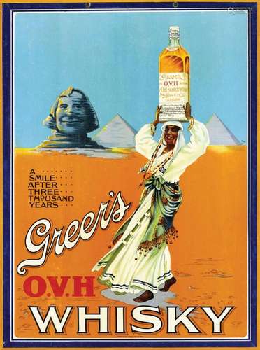 Old Scotch Whisky Glasgow  Greer's O.V.H. A Smile after 3000...