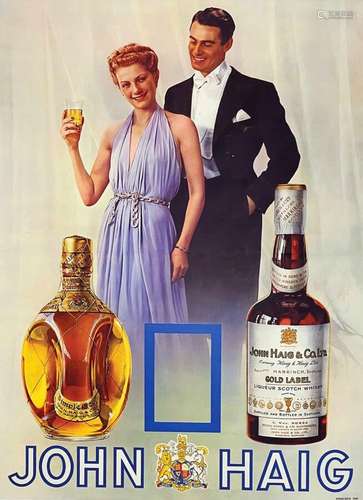 John Haig & Co  Gold LabelDraeger      Affiche entoilée/...