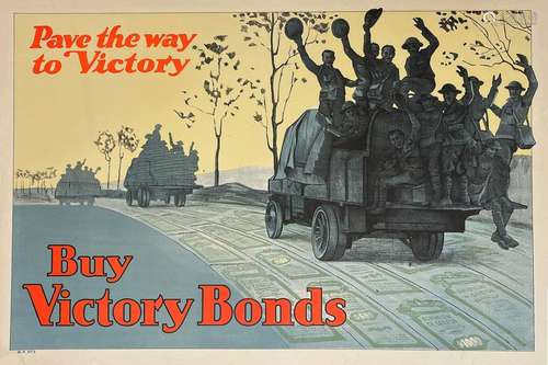 Pave the Way to Victory, Buy Victory Bonds - Rare affiche Ca...