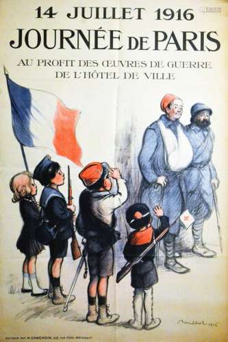 Journée de Paris 14 juillet 1916.Chachoin  Méricourt  1  Aff...