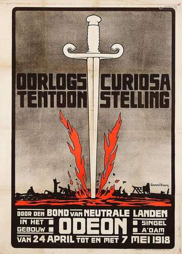 Oorlogscuriosa Tentoonstelling Amsterdam      Affiche entoil...