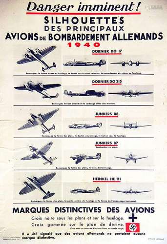 Danger Imminent ! Avions Bombardiers AllemandsImprimerie Nat...