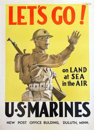 Let's Go U.S. Marines On Land At Sea In the Air    1  Affich...