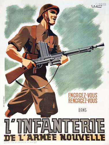 L'Infanterie de l'Armée NouvelleWallon  Vichy    Affiche ent...