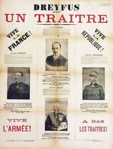 Dreyfus est Un Traitre Vive La France Vive La République Viv...
