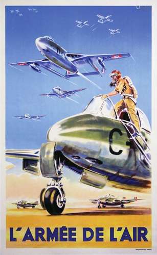 Armée de L'AirDarboy  Paris    Affiche entoilée/  Vintage Po...