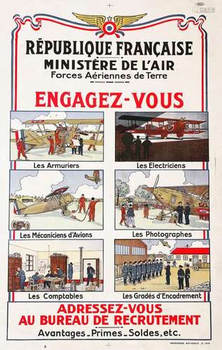 Ministère de L'Air Forces Aériennes de Terre RF Engaez Vous ...