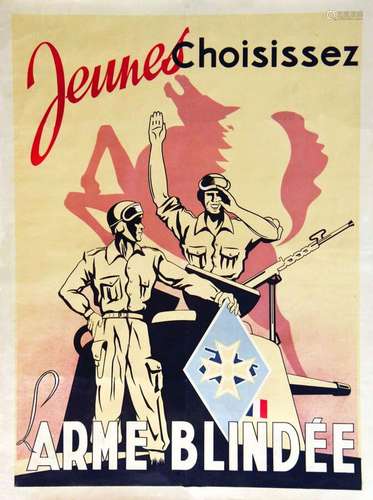 Jeunes Choisissez L'Armée Blindée Très Rare    1  Affiche  N...