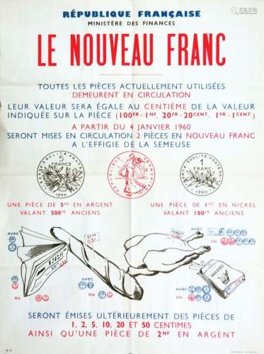 Le Nouveau Franc République Française Pièces en Circulation ...