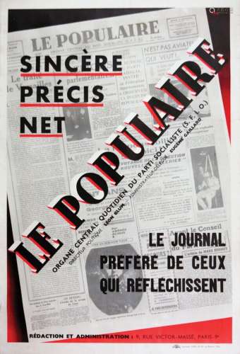 Le Populaire Central Quotidien Du Parti Socialiste (SFIO)Dir...