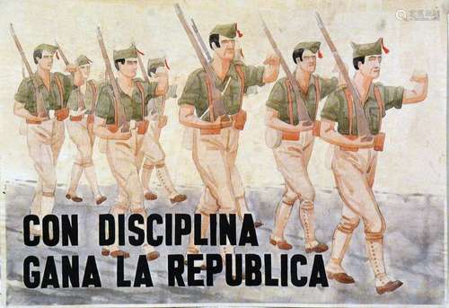 Con Disciplina Gana La Republica.    1  Affiche  Non-Entoilé...