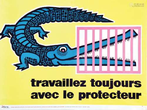 Travaillez toujours avec le protecteur - INRS      Affiche e...