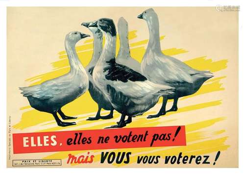 Elles ne votent pas mais vous voterez !Paix et Liberté  Pari...