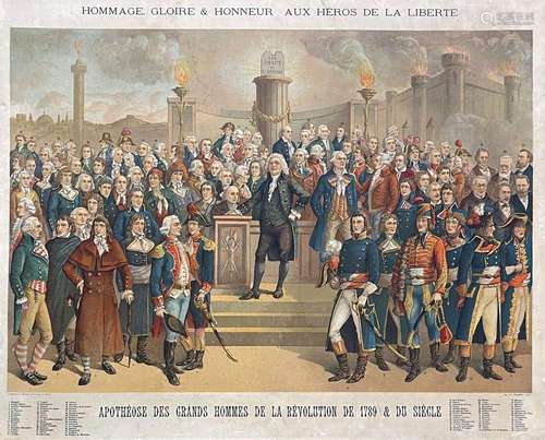 Apothéose des Grands Hommes de La Révolution de 1789 & d...