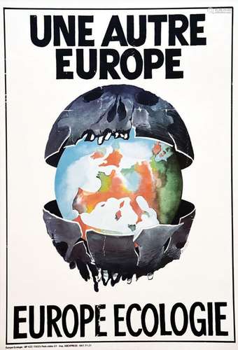 Europe EcologieAbexpress      Affiche entoilée/  Vintage Pos...