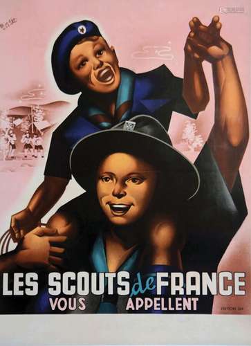 Scouts de France Vous AppellentLEP      Affiche entoilée/  V...