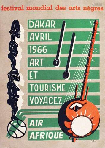 Air Afrique Dakar Avril 1966 Art & Tourisme Voyagez Fest...