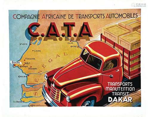 Cie Africaine de Transports Automobiles      Affiche entoilé...