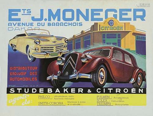 Ets J. Moneger Dakar Studebaker & Citrën (Traction Avant...