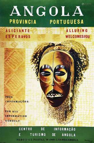 Angola Provincia Portuguesa Welcomes You ( Mask)E.G.A.  Luan...