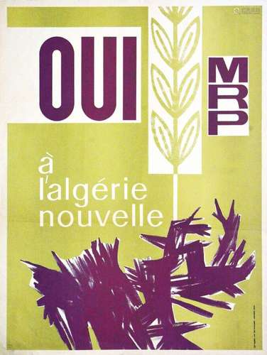 Oui à l'Algérie Nouvelle M.R.P.Darboy  Montreuil  1  Affiche...