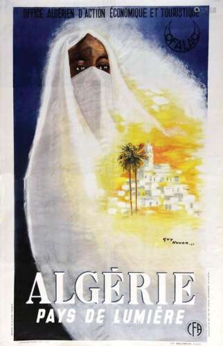 Algérie Pays de LumièreBaconnier  Alger    Affiche entoilée/...