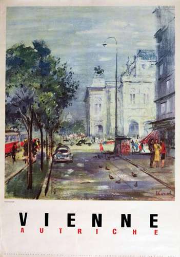 Vienne Autriche StraatsoperPiller Druck  Wien  1  Affiche  N...