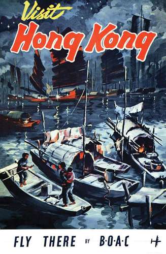 Hong Kong Fly BOACMarklin Advertising  Hong Kong   Affiche E...