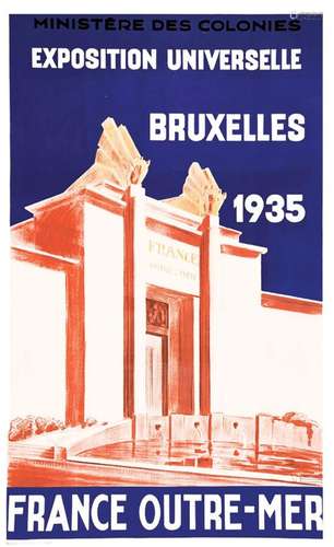 France Outremer- Exposition Universelle Bruxelles rareLucien...