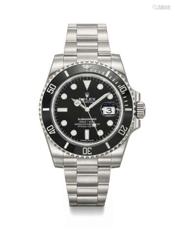ROLEX. A STAINLESS STEEL AUTOMATIC WRISTWATCH WITH SWEEP CEN...